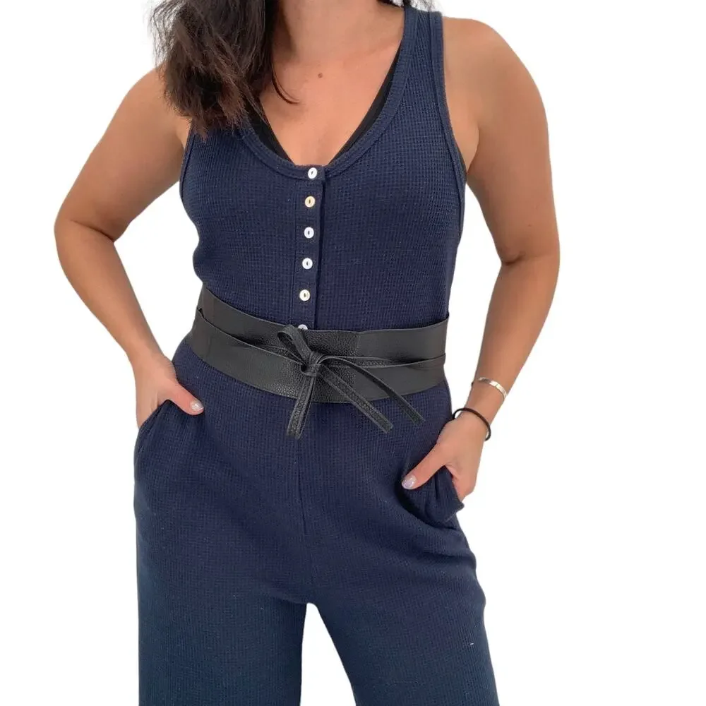 Belt Wrap Around Waist Classic Black Belt Boho Gypsy Cinched Faux Leather